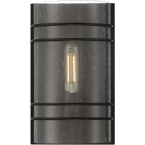 Artemis LED 8 inch Matte Black ADA Wall Sconce Wall Light in Seeded
